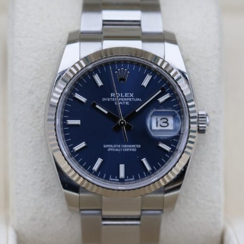 Rolex 115234 Blue OYSTER PERPETUAL DATE 34mm 2019